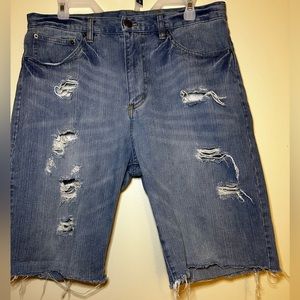 Blue jean shorts